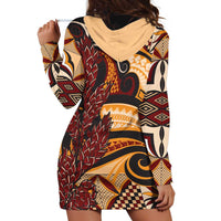 Vintage Samoa Siapo Hoodie Dress With Teuila Torch Ginger LT9 - Polynesian Pride