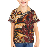 Vintage Samoa Siapo Kid Hawaiian Shirt With Teuila Torch Ginger LT9 Kid Art - Polynesian Pride