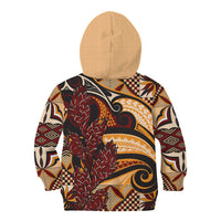 Vintage Samoa Siapo Kid Hoodie With Teuila Torch Ginger LT9 - Polynesian Pride