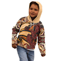 Vintage Samoa Siapo Kid Hoodie With Teuila Torch Ginger LT9 - Polynesian Pride