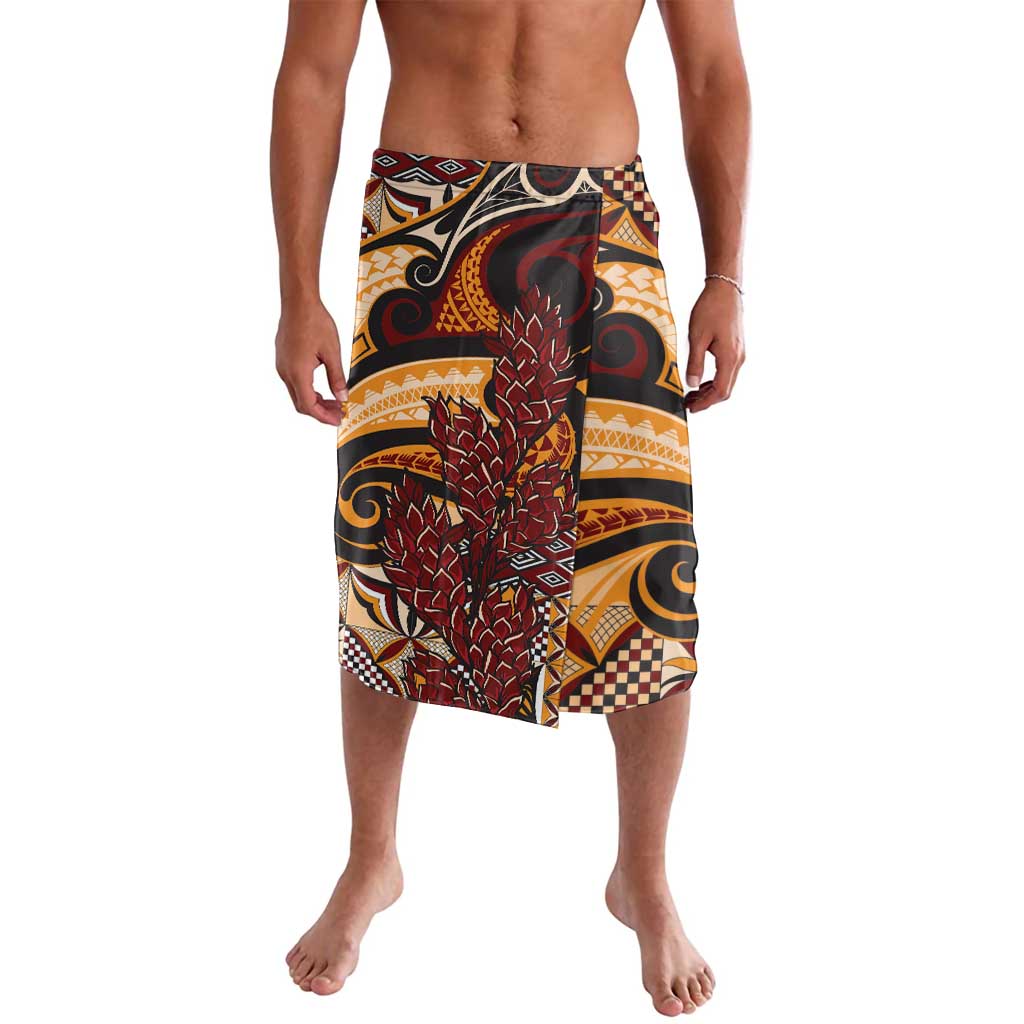 Vintage Samoa Siapo Lavalava With Teuila Torch Ginger LT9 Art - Polynesian Pride