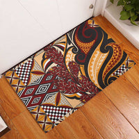 Vintage Samoa Siapo Rubber Doormat With Teuila Torch Ginger LT9 - Polynesian Pride