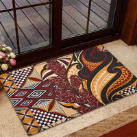 Vintage Samoa Siapo Rubber Doormat With Teuila Torch Ginger LT9 - Polynesian Pride