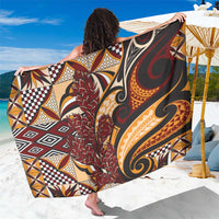 Vintage Samoa Siapo Sarong With Teuila Torch Ginger LT9 One Size 44 x 66 inches Art - Polynesian Pride