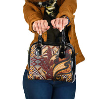 Vintage Samoa Siapo Shoulder Handbag With Teuila Torch Ginger LT9 One Size Art - Polynesian Pride