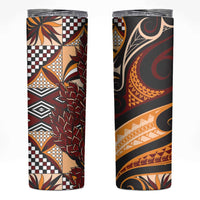Vintage Samoa Siapo Skinny Tumbler With Teuila Torch Ginger LT9 Art - Polynesian Pride