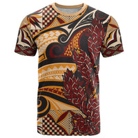 Vintage Samoa Siapo T Shirt With Teuila Torch Ginger LT9 Art - Polynesian Pride