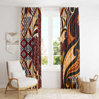 Vintage Samoa Siapo Window Curtain With Teuila Torch Ginger LT9 - Polynesian Pride