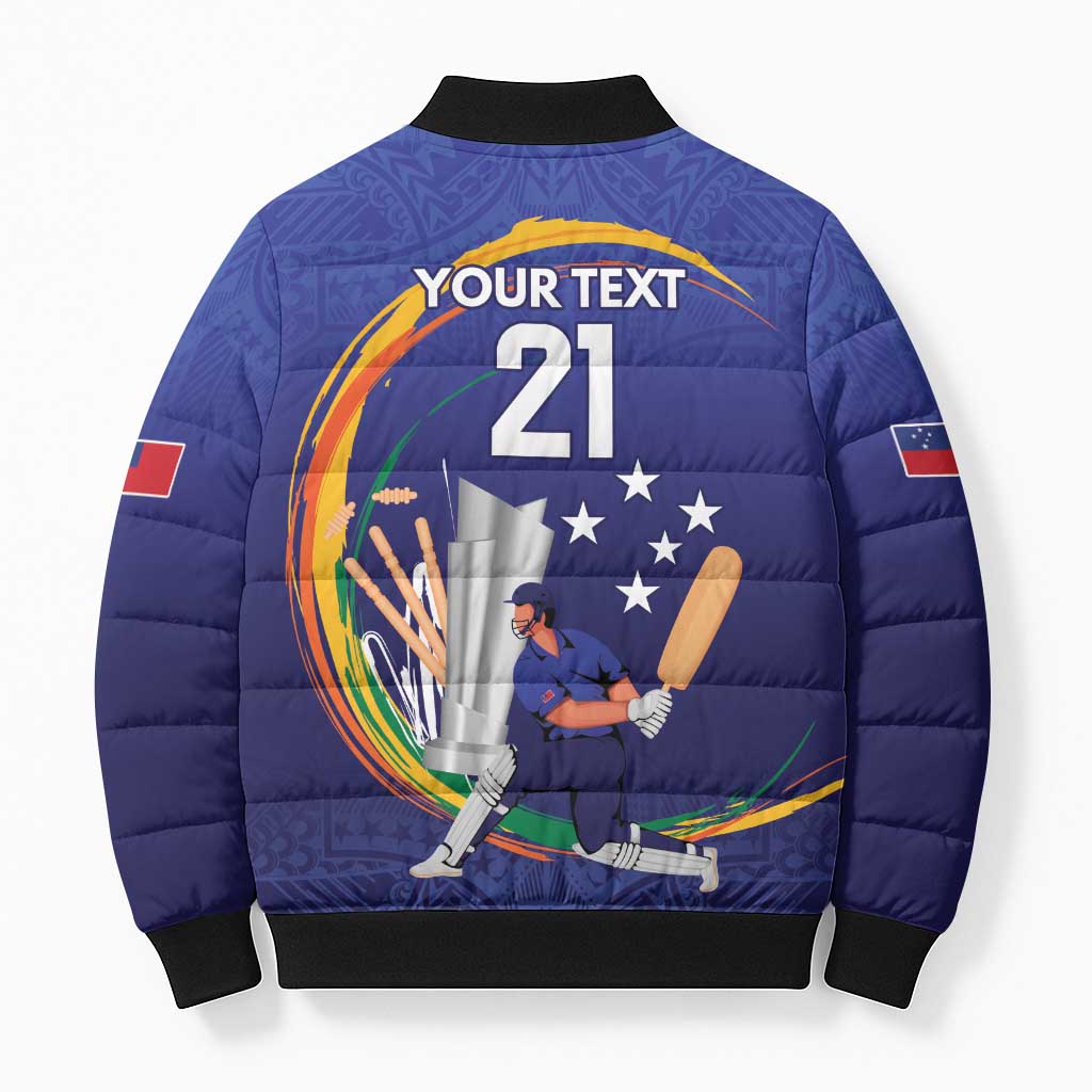 Custom Cricket Samoa East Asia-Pacific Bomber Puffer Jacket Samoa Storming the Limits LT9 - Polynesian Pride