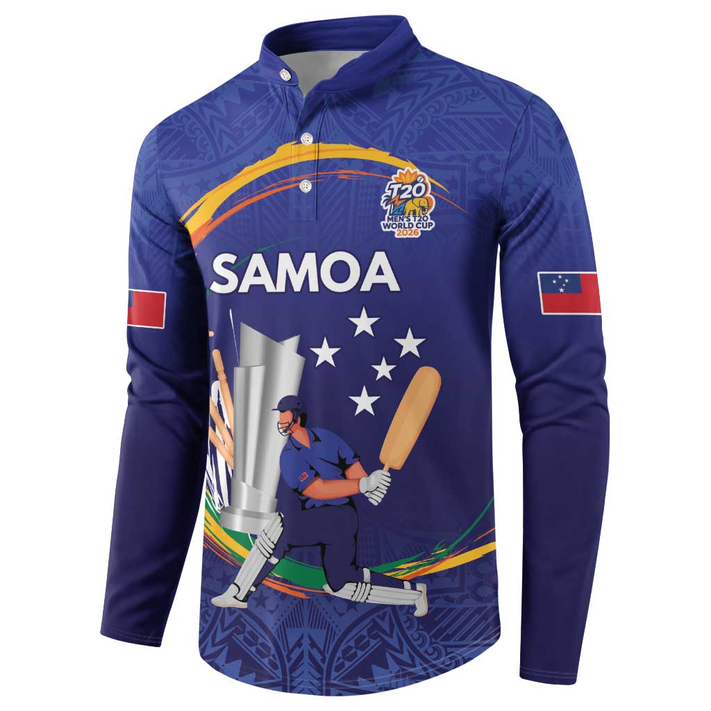 Custom Cricket Samoa East Asia-Pacific Button Sweatshirt Samoa Storming the Limits LT9 - Polynesian Pride