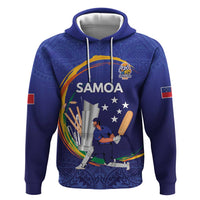 Custom Cricket Samoa East Asia-Pacific Hoodie Samoa Storming the Limits LT9 Pullover Hoodie Blue - Polynesian Pride