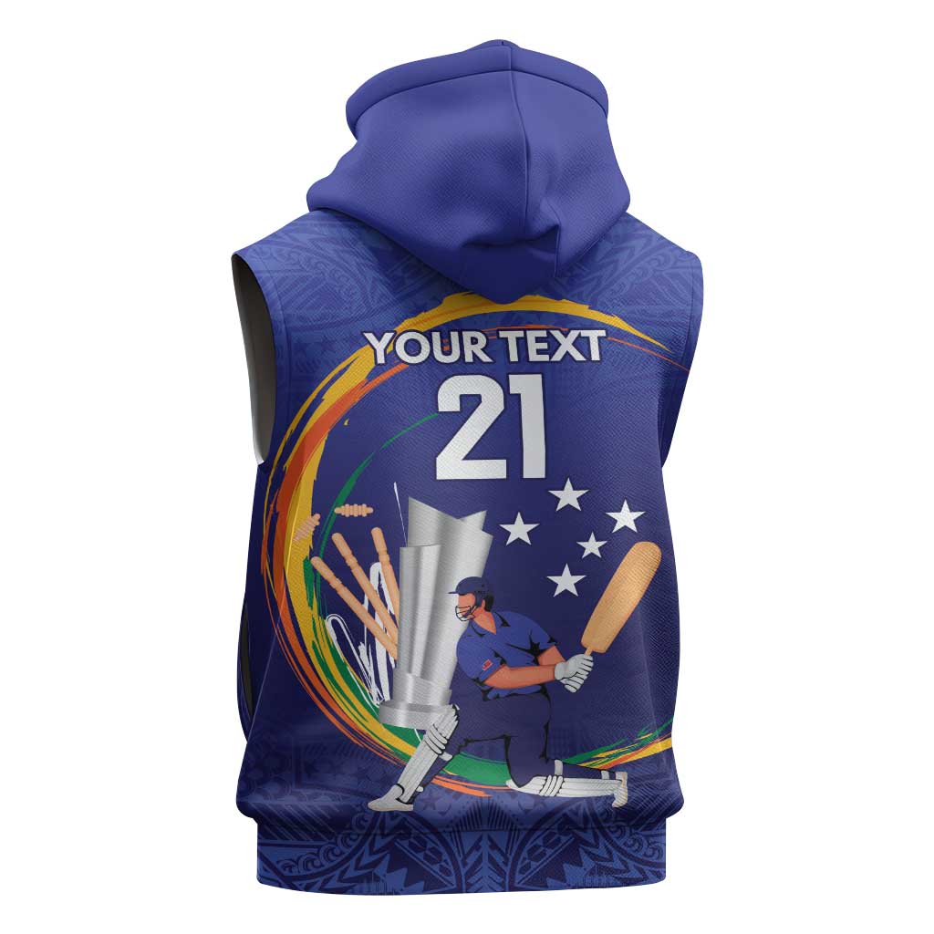 Custom Cricket Samoa East Asia-Pacific Sleeveless Hoodie Samoa Storming the Limits LT9 - Polynesian Pride