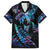 Polynesia Ribbon Butterflies Family Matching Puletasi Dress and Hawaiian Shirt Silver Fern Breast Cancer With Papua Shell Pattern LT9 Dad's Shirt - Short Sleeve Black - Polynesian Pride