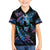 Polynesia Ribbon Butterflies Family Matching Puletasi Dress and Hawaiian Shirt Silver Fern Breast Cancer With Papua Shell Pattern LT9 Son's Shirt Black - Polynesian Pride