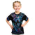 Polynesia Ribbon Butterflies Kid T Shirt Silver Fern Breast Cancer With Papua Shell Pattern LT9 Black - Polynesian Pride