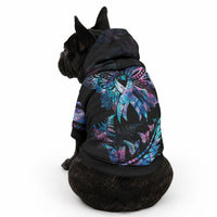 Polynesia Ribbon Butterflies Pet Hoodie Silver Fern Breast Cancer With Papua Shell Pattern LT9 - Polynesian Pride