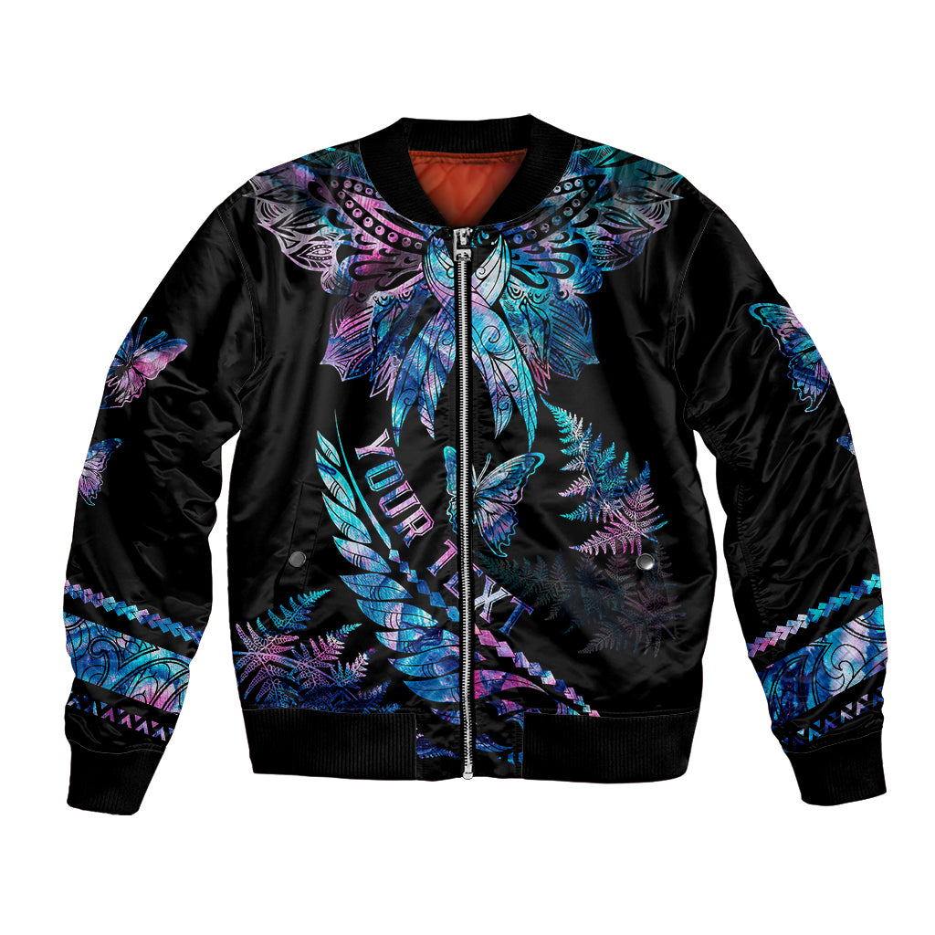 personalised-polynesia-ribbon-butterflies-bomber-jacket-silver-fern-breast-cancer-with-papua-shell-pattern