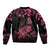 personalised-polynesian-turtle-ribbon-bomber-jacket-think-pink-breast-cancer-with-pacific-hibiscus