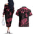 personalised-polynesian-turtle-ribbon-couples-matching-off-the-shoulder-long-sleeve-dress-and-hawaiian-shirt-think-pink-breast-cancer-with-pacific-hibiscus