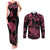 personalised-polynesian-turtle-ribbon-couples-matching-tank-maxi-dress-and-long-sleeve-button-shirts-think-pink-breast-cancer-with-pacific-hibiscus