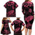 personalised-polynesian-turtle-ribbon-family-matching-long-sleeve-bodycon-dress-and-hawaiian-shirt-think-pink-breast-cancer-with-pacific-hibiscus