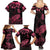 personalised-polynesian-turtle-ribbon-family-matching-summer-maxi-dress-and-hawaiian-shirt-think-pink-breast-cancer-with-pacific-hibiscus