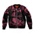 personalised-polynesian-turtle-ribbon-sleeve-zip-bomber-jacket-think-pink-breast-cancer-with-pacific-hibiscus