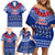 Toa Samoa Christmas Family Matching Off Shoulder Short Dress and Hawaiian Shirt Samoa Siva Tau Manuia Le Kerisimasi Blue Vibe LT9 - Polynesian Pride