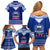 Toa Samoa Christmas Family Matching Off Shoulder Short Dress and Hawaiian Shirt Samoa Siva Tau Manuia Le Kerisimasi Blue Vibe LT9 - Polynesian Pride