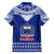 Toa Samoa Christmas Family Matching Off Shoulder Short Dress and Hawaiian Shirt Samoa Siva Tau Manuia Le Kerisimasi Blue Vibe LT9 - Polynesian Pride