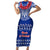 Toa Samoa Christmas Family Matching Short Sleeve Bodycon Dress and Hawaiian Shirt Samoa Siva Tau Manuia Le Kerisimasi Blue Vibe LT9 Mom's Dress Blue - Polynesian Pride