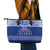 Toa Samoa Christmas Leather Tote Bag Samoa Siva Tau Manuia Le Kerisimasi Blue Vibe LT9 - Polynesian Pride