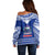 Toa Samoa Christmas Off Shoulder Sweater Samoa Siva Tau Manuia Le Kerisimasi Blue Vibe LT9 - Polynesian Pride