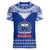 Toa Samoa Christmas Women V Neck T Shirt Samoa Siva Tau Manuia Le Kerisimasi Blue Vibe LT9 - Polynesian Pride