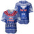 Personalised Toa Samoa Christmas Baseball Jersey Samoa Siva Tau Manuia Le Kerisimasi Blue Vibe LT9 - Polynesian Pride