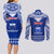 Personalised Toa Samoa Christmas Couples Matching Long Sleeve Bodycon Dress and Long Sleeve Button Shirt Samoa Siva Tau Manuia Le Kerisimasi Blue Vibe LT9 - Polynesian Pride