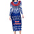 Personalised Toa Samoa Christmas Family Matching Long Sleeve Bodycon Dress and Hawaiian Shirt Samoa Siva Tau Manuia Le Kerisimasi Blue Vibe LT9 Mom's Dress Blue - Polynesian Pride