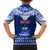 Personalised Toa Samoa Christmas Family Matching Short Sleeve Bodycon Dress and Hawaiian Shirt Samoa Siva Tau Manuia Le Kerisimasi Blue Vibe LT9 - Polynesian Pride