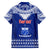 Personalised Toa Samoa Christmas Family Matching Short Sleeve Bodycon Dress and Hawaiian Shirt Samoa Siva Tau Manuia Le Kerisimasi Blue Vibe LT9 - Polynesian Pride