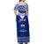 Personalised Toa Samoa Christmas Off Shoulder Maxi Dress Samoa Siva Tau Manuia Le Kerisimasi Blue Vibe LT9 - Polynesian Pride