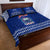 Personalised Toa Samoa Christmas Quilt Bed Set Samoa Siva Tau Manuia Le Kerisimasi Blue Vibe LT9 - Polynesian Pride