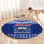 Personalised Toa Samoa Christmas Round Carpet Samoa Siva Tau Manuia Le Kerisimasi Blue Vibe LT9 - Polynesian Pride