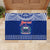 Personalised Toa Samoa Christmas Rubber Doormat Samoa Siva Tau Manuia Le Kerisimasi Blue Vibe LT9 - Polynesian Pride