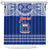 Personalised Toa Samoa Christmas Shower Curtain Samoa Siva Tau Manuia Le Kerisimasi Blue Vibe LT9 Blue - Polynesian Pride