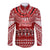 Toa Samoa Christmas Long Sleeve Button Shirt Samoa Siva Tau Manuia Le Kerisimasi Red Vibe LT9 Unisex Red - Polynesian Pride