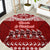 Toa Samoa Christmas Round Carpet Samoa Siva Tau Manuia Le Kerisimasi Red Vibe LT9 Red - Polynesian Pride