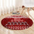 Toa Samoa Christmas Round Carpet Samoa Siva Tau Manuia Le Kerisimasi Red Vibe LT9 - Polynesian Pride