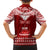 Personalised Toa Samoa Christmas Family Matching Off Shoulder Long Sleeve Dress and Hawaiian Shirt Samoa Siva Tau Manuia Le Kerisimasi Red Vibe LT9 - Polynesian Pride