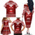 Personalised Toa Samoa Christmas Family Matching Off Shoulder Long Sleeve Dress and Hawaiian Shirt Samoa Siva Tau Manuia Le Kerisimasi Red Vibe LT9 - Polynesian Pride