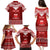 Personalised Toa Samoa Christmas Family Matching Puletasi Dress and Hawaiian Shirt Samoa Siva Tau Manuia Le Kerisimasi Red Vibe LT9 - Polynesian Pride